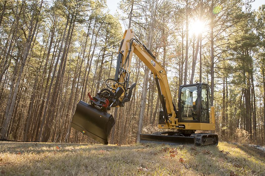 A New Cat Mini Excavator at Work