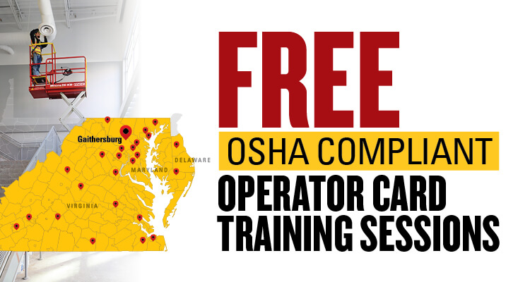 Gaithersburg OSHA Operator Card Training Graphic